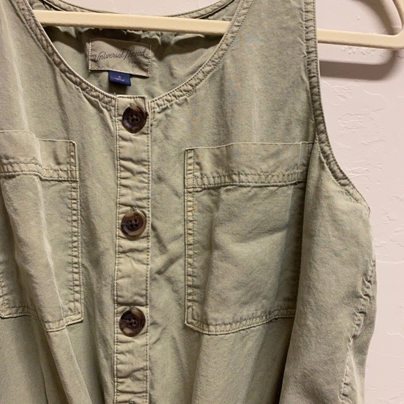 Universal Thread Olive Sleeveless Boho Knot Top - Picture 3 of 4